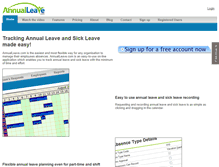 Tablet Screenshot of myannualleave.com